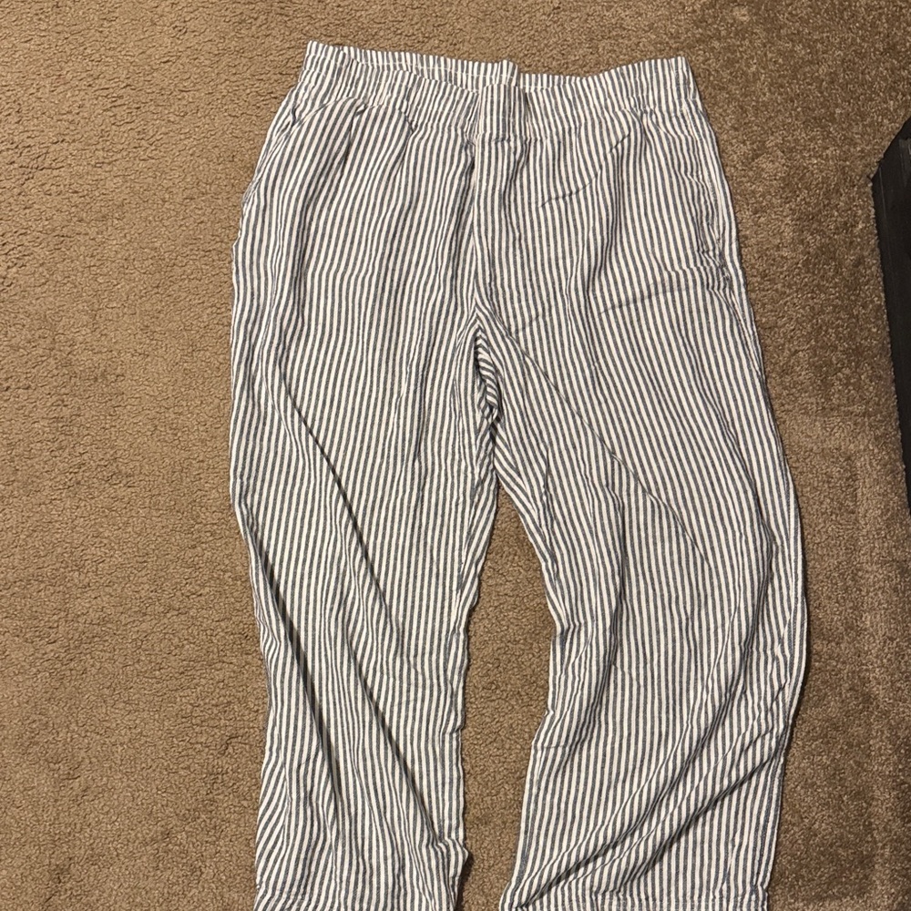 Womens Striped Gray Pants